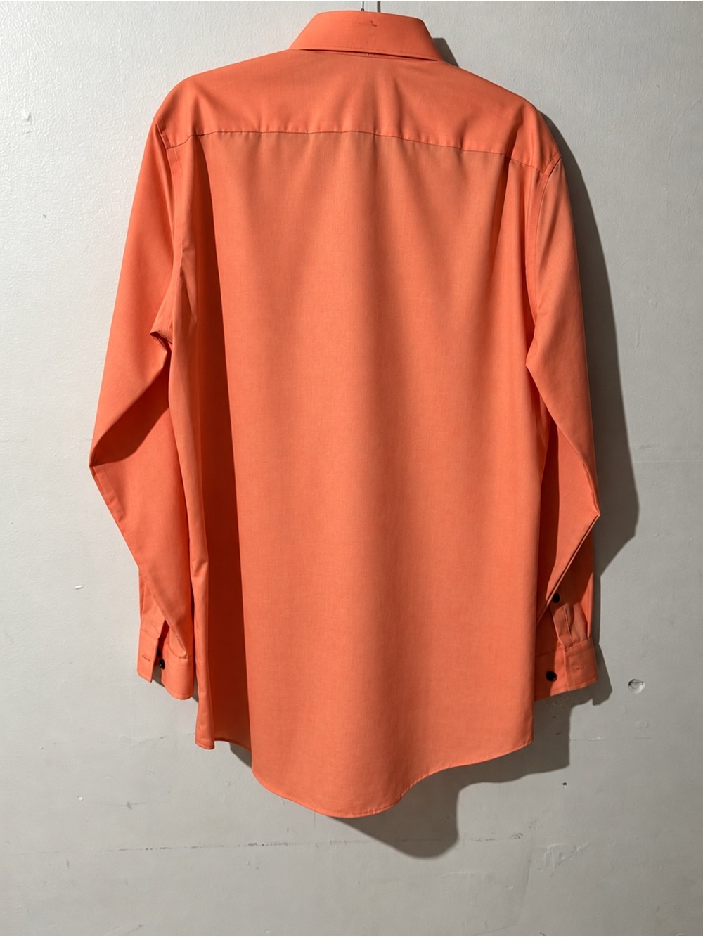 jf j.ferrar Men's Coral-Orange Long Sleeve Dress Shirt - Picture 2 of 5